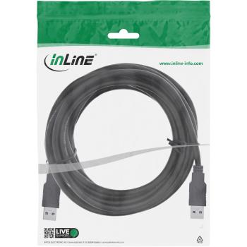 Preview: InLine® USB 3.2 Gen.1 Kabel, A an A, schwarz, 5m