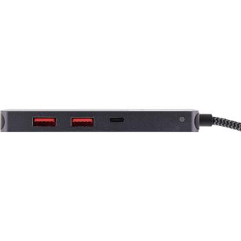 Preview: InLine® USB 3.2 Gen.2 Hub, 3x USB-C, 2x USB-A, HDMI 4K, PD 100 W, Display, grau