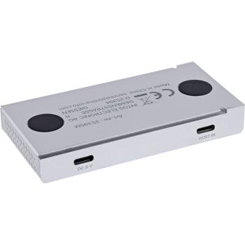 InLine® 4-Port Magnetic USB Hub, 2x USB-C, 2x USB-A, 10Gb/s, Aluminiumgehäuse