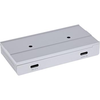 InLine® 4-Port Magnetic USB Hub, 2x USB-C, 2x USB-A, 10Gb/s, Aluminiumgehäuse