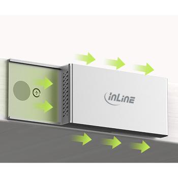 InLine® 4-Port Magnetic USB Hub, 2x USB-C, 2x USB-A, 10Gb/s, Aluminiumgehäuse
