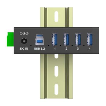 InLine® USB 3.2 Gen.1 Industrie-Hub, 4 Port, Aluminiumgehäuse, mit Netzteil