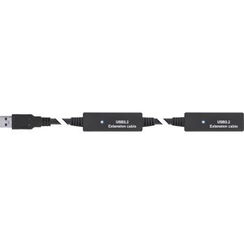 Preview: InLine® USB 3.2 Gen.1 Aktiv-Verlängerung, USB-A Stecker an USB-C Buchse, 10m