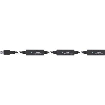 Preview: InLine® USB 3.2 Gen.1 Aktiv-Verlängerung, USB-A Stecker an USB-C Buchse, 15m