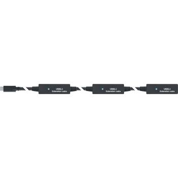 Preview: InLine® USB 3.2 Gen.1 Aktiv-Verlängerung, USB-C Stecker an USB-C Buchse, 15m