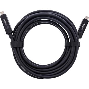 Preview: InLine® USB 3.2 Gen.2 AOC Kabel, USB-C Stecker/Stecker, 8K60Hz, 60W, schwarz, 3m