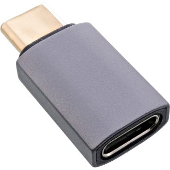 Preview: InLine® USB4 Adapter, USB-C Stecker/Buchse, Alu, grau