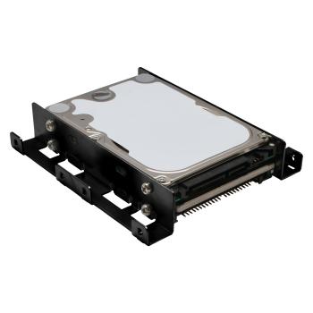 Preview: InLine® HDD/SSD Einbauschienen, 2x 6,35cm (2,5") zu 8,89cm (3,5"), schwarz