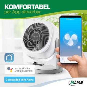 InLine® SmartHome Ventilator rotierend, weiß