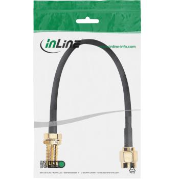 Preview: InLine® WLAN Kabel, R-SMA-Stecker auf R-SMA-Kupplung, 0,3m