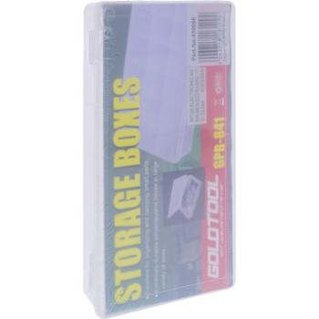 Preview: InLine® Kleinteilebox, 18 Fächer, Abmessungen: 213x114x35mm, transparent