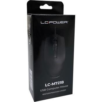 LC-Power LC-M721B, optische USB-Maus, einstellbarer DPI, schwarz