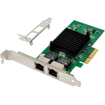 InLine® Dual-Gigabit Netzwerkkarte, 2x RJ45 1 Gb/s, PCIe x4, inkl. Low-Profile