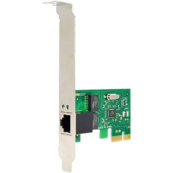 Preview: InLine® Gigabit Netzwerkkarte, 1x RJ45 1Gb/s, PCIe x1, inkl. Low-Profile