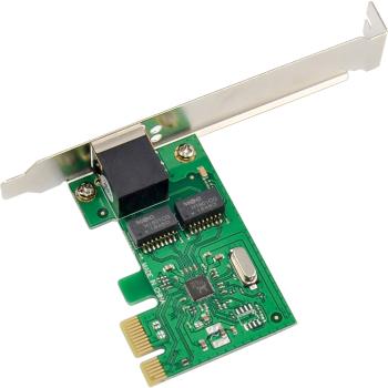 Preview: InLine® Gigabit Netzwerkkarte, 1x RJ45 1Gb/s, PCIe x1, inkl. Low-Profile