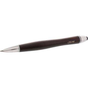 Preview: InLine® woodpen, Stylus-Stift für Touchscreens + Kugelschreiber, Walnuss/Metall