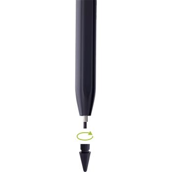 InLine® Stylus, Tabletstift für Apple iPads, mit Akku, USB-C, schwarz