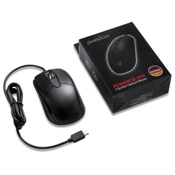 Perixx PERIMICE-209C, kabelgebundene USB-C Maus, Scrollrad, Links-&Rechtshänder