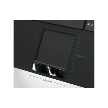 Preview: Perixx PERIBOARD-525 US Mini-USB-Tastatur mit Touchpad, USB-Hub, schwarz