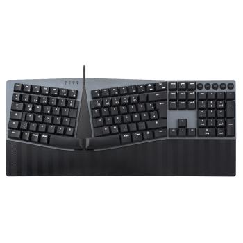 Perixx PERIBOARD-535 DE BL, ergonomische mechanische USB Tastatur (blaue Taster)