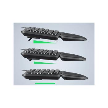 Preview: Perixx PERIBOARD-536 B US Ergonomische USB-Tastatur, kompakt, schwarz