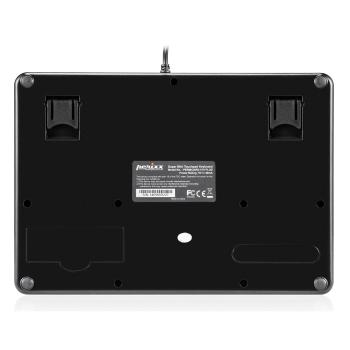 Perixx PERIBOARD-510 H PLUS US, Mini USB-Tastatur, Touchpad, Hub, schwarz