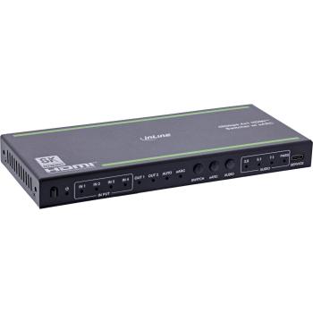 InLine® HDMI Switch, 4-fach, 48Gb/s, 8K@60Hz, mit Audio-Auskopplung