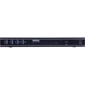 Preview: InLine® KVM Switch, 4-fach, HDMI, 8K@60Hz, USB 3.2, mit IR & RS-232