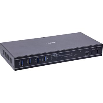 InLine® KVM Switch, 2-fach, HDMI, 4K60Hz, Dual Monitor