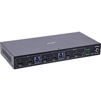 Preview: InLine® KVM Switch, 2-fach, HDMI, 4K60Hz, Dual Monitor