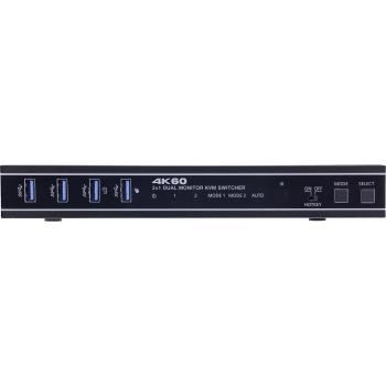 Preview: InLine® KVM Switch, 2-fach, HDMI, 4K60Hz, Dual Monitor