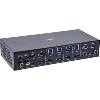 Preview: InLine® KVM Switch, 4-fach, HDMI, 4K60Hz, Multiviewer, USB Hub, schwarz