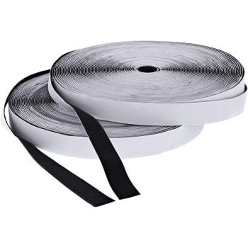 InLine® Kabelbinder, Klettverschlussband 2-teilig, 25mm, schwarz, 25m