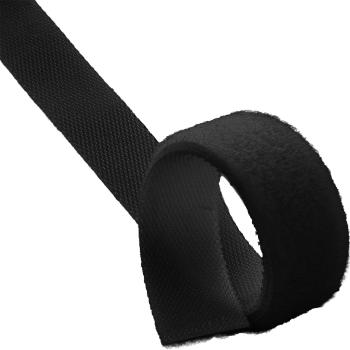 Preview: InLine® Kabelbinder, Klettverschlussband 16mm, schwarz, 10m