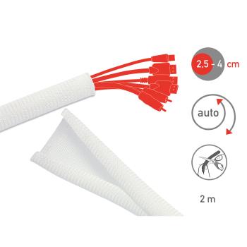 Preview: Label-The-Cable Tube, LTC 5120, Kabelschlauch 2 Meter weiß