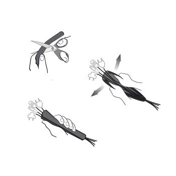 Preview: Label-The-Cable Tube, LTC 5120, Kabelschlauch 2 Meter weiß