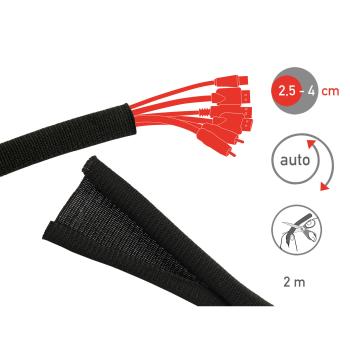 Preview: Label-The-Cable Tube, LTC 5110, Kabelschlauch 2 Meter schwarz