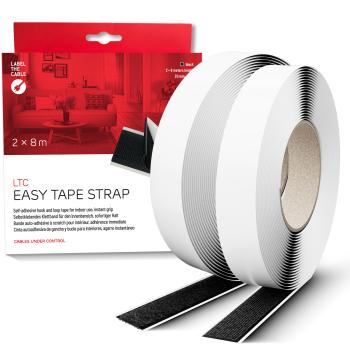 Label-The-Cable LTC Easy Tape Strap, Klettbandrolle selbstkl. 20mm, schwarz, 8m