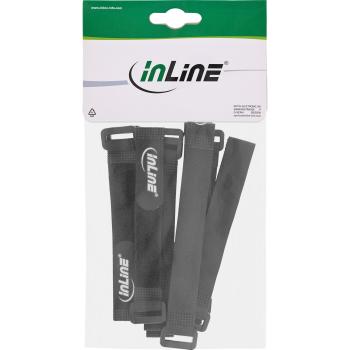 Preview: InLine® Klettschlaufen 20x100mm, 10er, schwarz