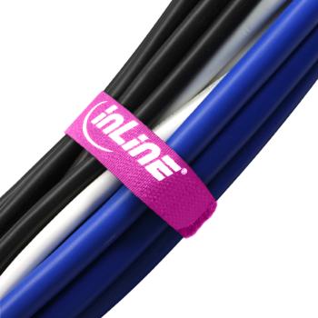 Preview: InLine® Klettschlaufen 20x200mm, 10er, pink