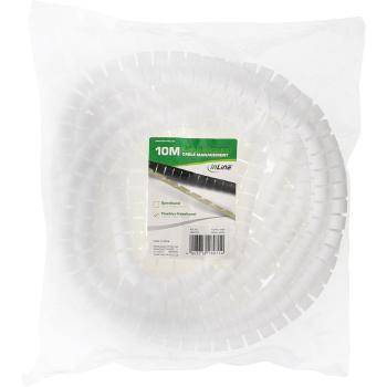 Preview: InLine® flexibler Kabelkanal/Kabelschlauch 10m, weiß, 28mm