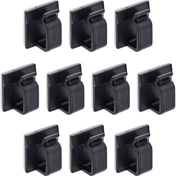 10er Pack InLine® Kabelmanager Klebesockel M, Nylon, 3M-Klebepad, schwarz
