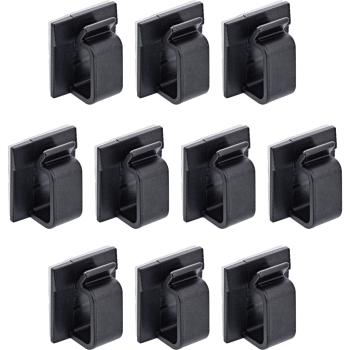 10er Pack InLine® Kabelmanager Klebesockel XL, Nylon, 3M-Klebepad, schwarz