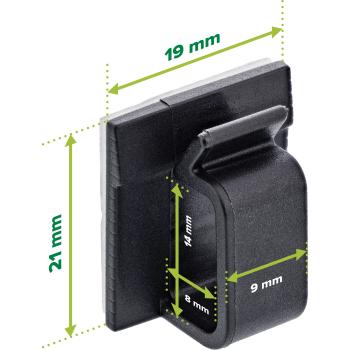 Preview: 100er Pack InLine® Kabelmanager Klebesockel XL, Nylon, 3M-Klebepad, schwarz