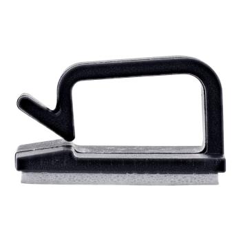 Preview: 10er Pack InLine® Kabelmanager Klebesockel XL, Nylon, 3M-Klebepad, schwarz