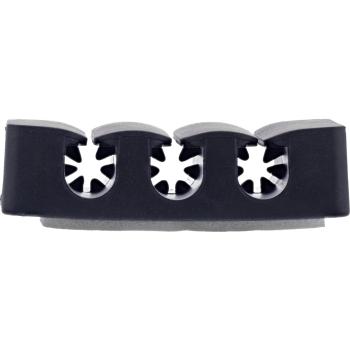 Preview: 5er Pack InLine® Kabelclip, 3-fach, selbstklebend, schwarz