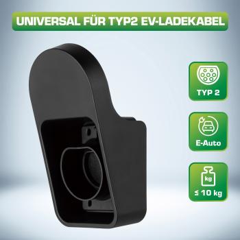 InLine® Universal EV-Ladekabel Halterung, schwarz