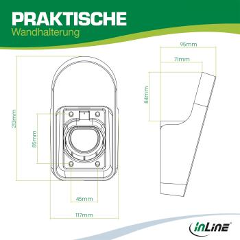 InLine® Universal EV-Ladekabel Halterung, schwarz