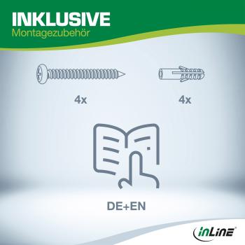 InLine® Universal EV-Ladekabel Halterung, schwarz