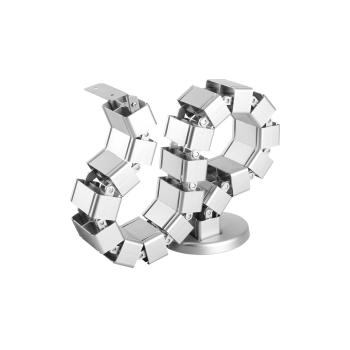 Preview: InLine® Kabelkanal flexibel für höhenverstellbare Tische, 4 Kammern, grau